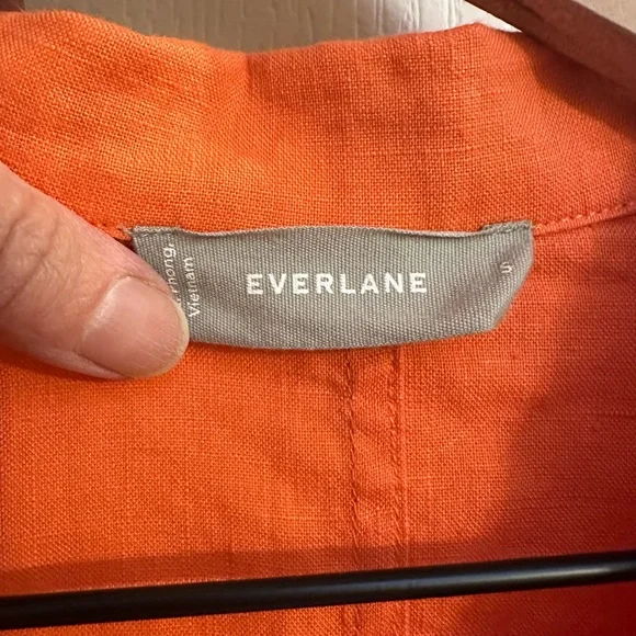Everlane Orange Linen Shirt - Picture 2 of 2